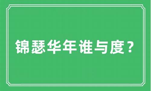 锦瑟华年谁与度小说-锦瑟华年谁与度原文