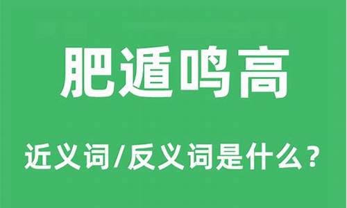 肥遁鸣高还是飞遁鸣高-肥遁无不利