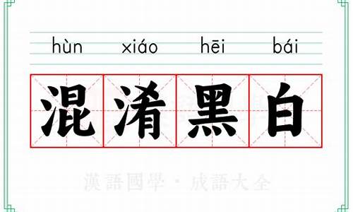 混淆黑白的意思-混淆黑白的意思解释