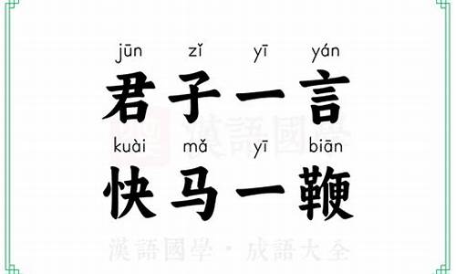 君子一言快马一鞭猜数字-君子一言快马一鞭的意思