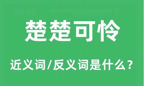 楚楚可怜是什么意思解释-楚楚可怜是什么意思