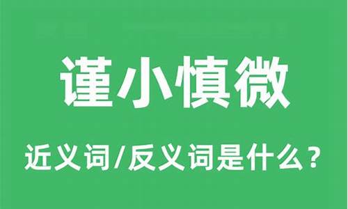 谨小慎微的反义词-谨小慎微 近义词