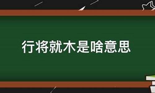 行将就木的意思是啥-行将就木是什么意思啊