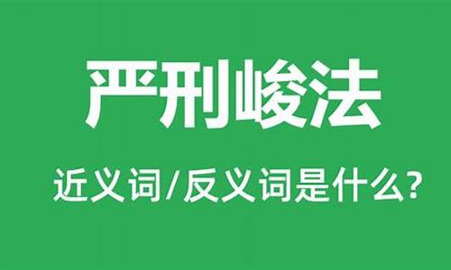 严刑峻法是谁的政治主张之一-严刑峻法是谁的政治主张