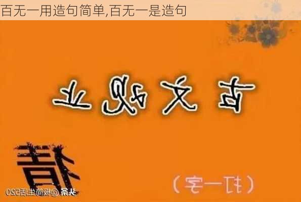 百无一用造句简单,百无一是造句