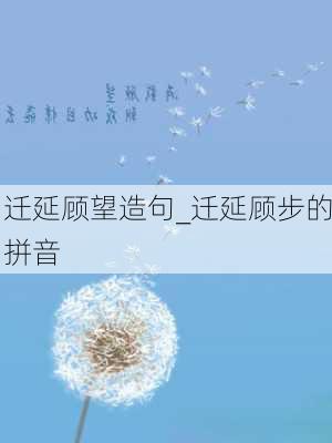 迁延顾望造句_迁延顾步的拼音