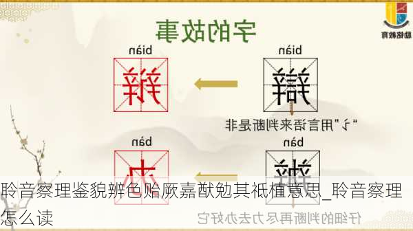 聆音察理鉴貌辨色贻厥嘉猷勉其祗植意思_聆音察理怎么读