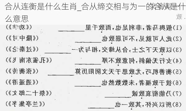 合从连衡是什么生肖_合从缔交相与为一的合从是什么意思