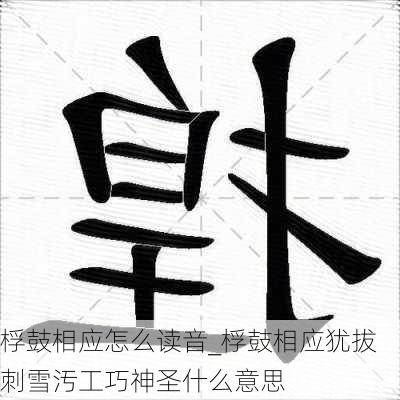 桴鼓相应怎么读音_桴鼓相应犹拔刺雪汚工巧神圣什么意思