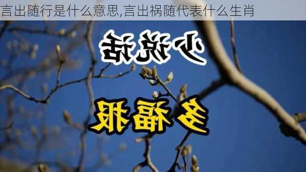 言出随行是什么意思,言出祸随代表什么生肖