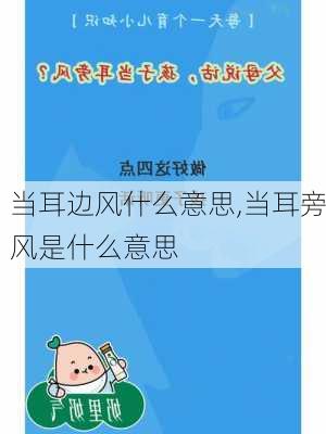 当耳边风什么意思,当耳旁风是什么意思