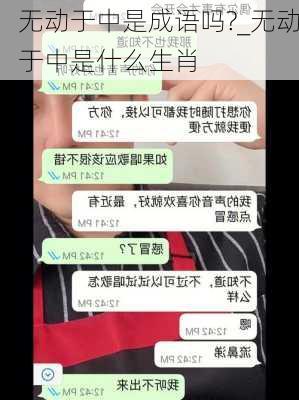 无动于中是成语吗?_无动于中是什么生肖