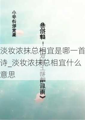 淡妆浓抹总相宜是哪一首诗_淡妆浓抹总相宜什么意思