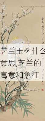 芝兰玉树什么意思,芝兰的寓意和象征