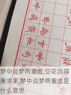 梦中说梦两重虚,空花岂得兼求果,梦中说梦两重虚是什么意思