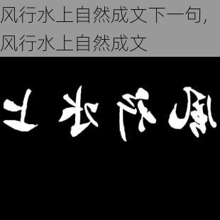 风行水上自然成文下一句,风行水上自然成文