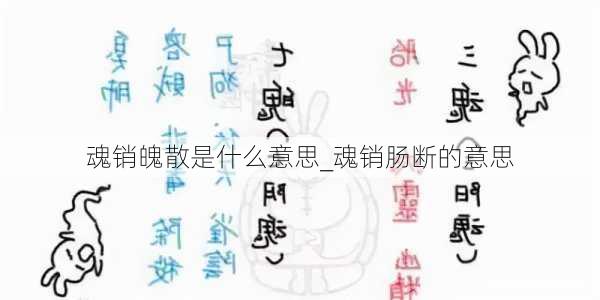 魂销魄散是什么意思_魂销肠断的意思