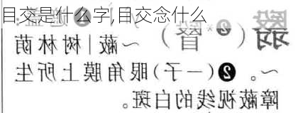 目交是什么字,目交念什么