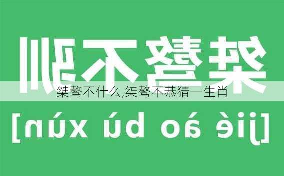 桀骜不什么,桀骜不恭猜一生肖