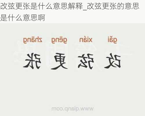 改弦更张是什么意思解释_改弦更张的意思是什么意思啊