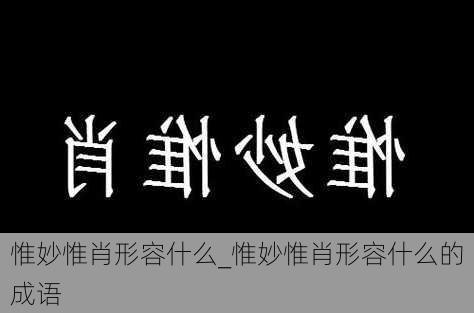 惟妙惟肖形容什么_惟妙惟肖形容什么的成语