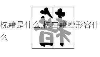 枕藉是什么,枕曲藉糟形容什么