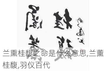 兰熏桂馥之命是什么意思,兰薰桂馥,羽仪百代