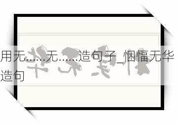 用无……无……造句子_悃愊无华造句