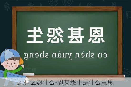 恩什么怨什么-恩甚怨生是什么意思